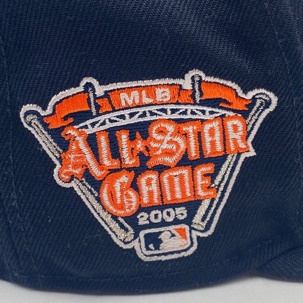 DETROIT TIGERS New Era 59FIFTY Fitted Hat 7 1/4 Navy 2005 All-Star Game Patch